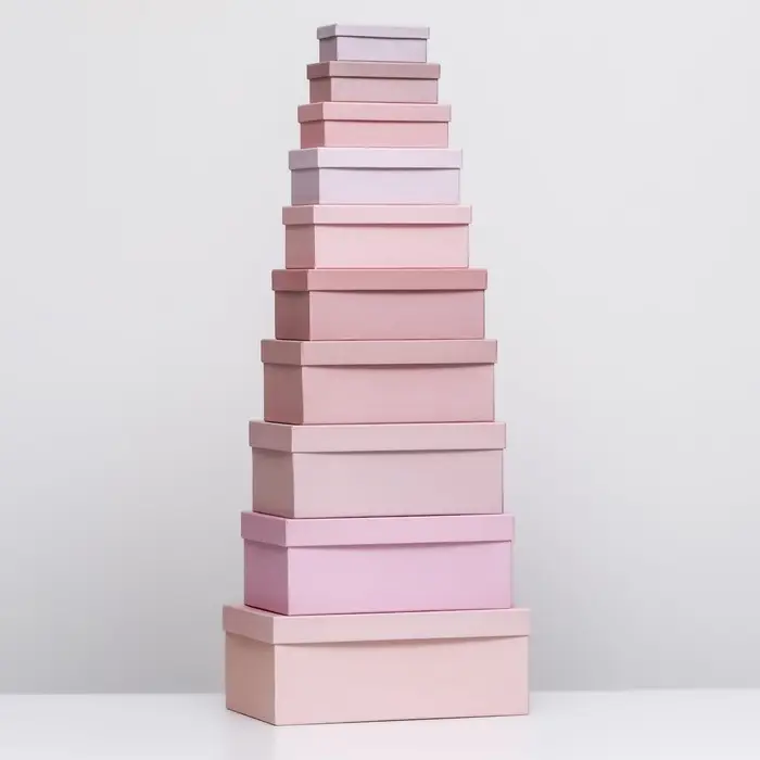 Набор коробок 10 в 1 «Пудра», 30 х 19 х 13 - 12 х 6,5 х 4 см