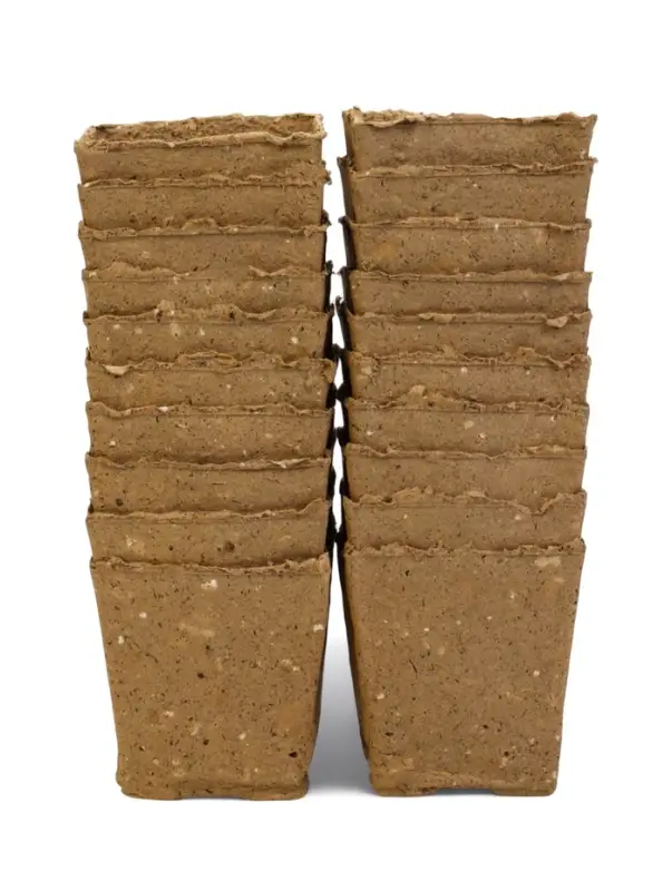 Горшок для рассады, 700 мл, 9.5&times;9.5&times;10 см, торф, набор 20 шт.