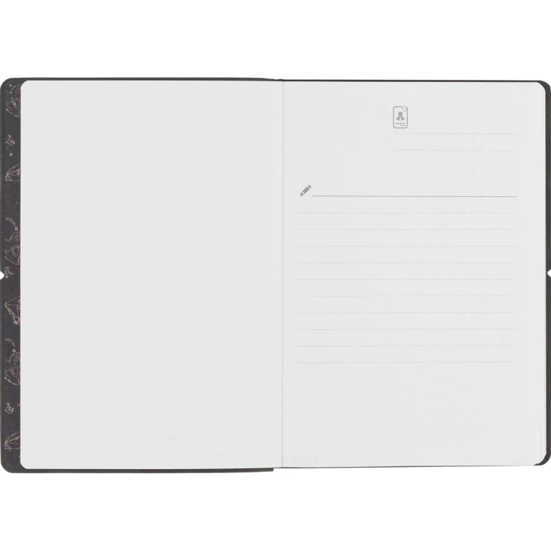 Блокнот А5 128л Attache Лунная мистерия клет,мягк.обл,кожзам,блинт.тис 3148