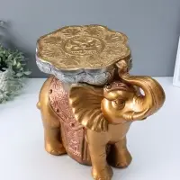 Фигура - подставка для мелочей &laquo;Слон&raquo;, столик, бронза, 35&times;40&times;25 см