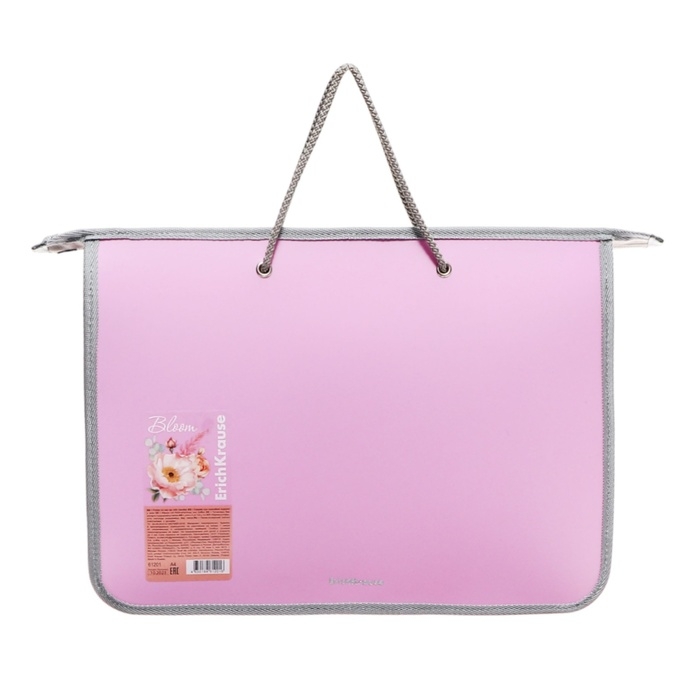 Папка А4+, 330 x 245 х 45 мм, молния сверху, ErichKrause Папка А4+, 330 x 245 х 45 мм, молния сверху, ErichKrause "Matt Pastel Bloom", 600 мкм, тиснение "песок", микс