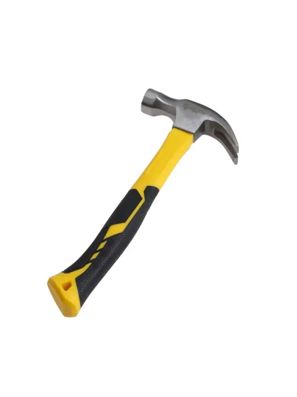Молоток-гвоздодер ТУНДРА, боек с магнитом, фиберглассовая 2К рукоятка, 750 г
