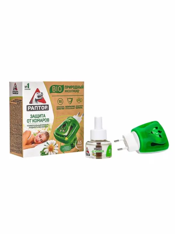 Раптор Комплект прибор+жидкость от комаров БИО (24)