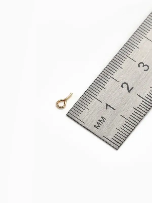 Держатель для кулона клеевой, 7×3 мм (набор 30 шт.), цвет золото