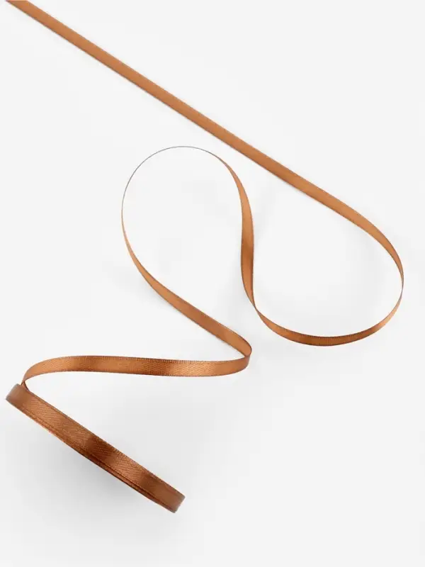 Лента атласная, 6 мм, 23±1 м, коричневая №142 Лента атласная, 6 мм, 23±1 м, коричневая №142