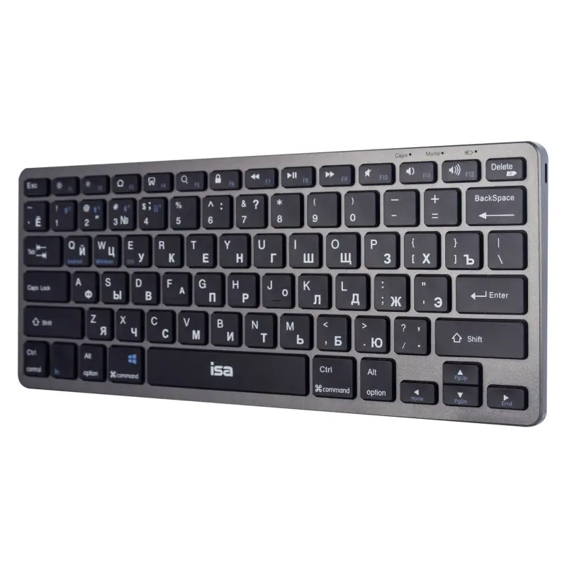 Комплект беспроводная клавиатура + мышь ISA KB-07 серебряный