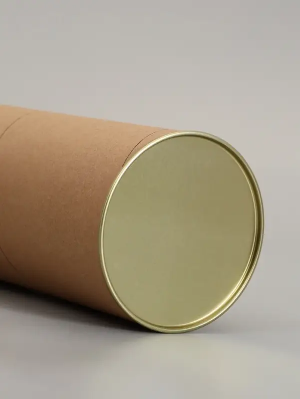 Тубус 92&times;340 мм (320 мм внутр. высота), под бутылку/футболку, картон, металлическая крышка