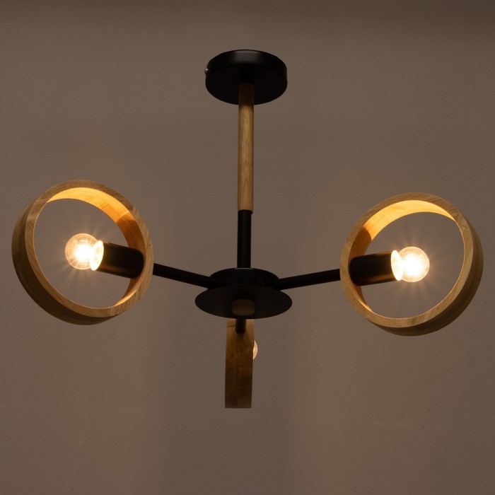 Люстра 1057/3BK E27 60Вт черный 70х70х55 см BayerLux