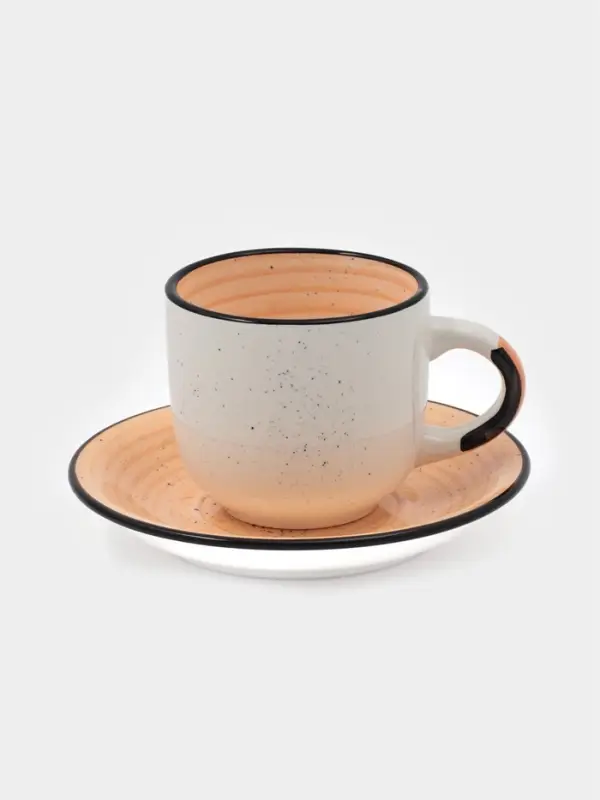 Чайная пара Доляна Чайная пара Доляна "Nature" 260 мл, блюдце 15 см песоч в крапинку