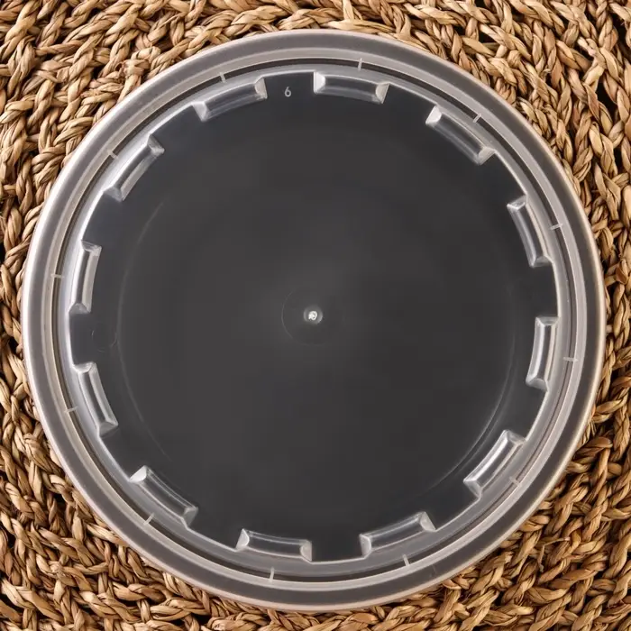 Контейнер одноразовый с крышкой, 530 мл, круглый, пластик, чёрный