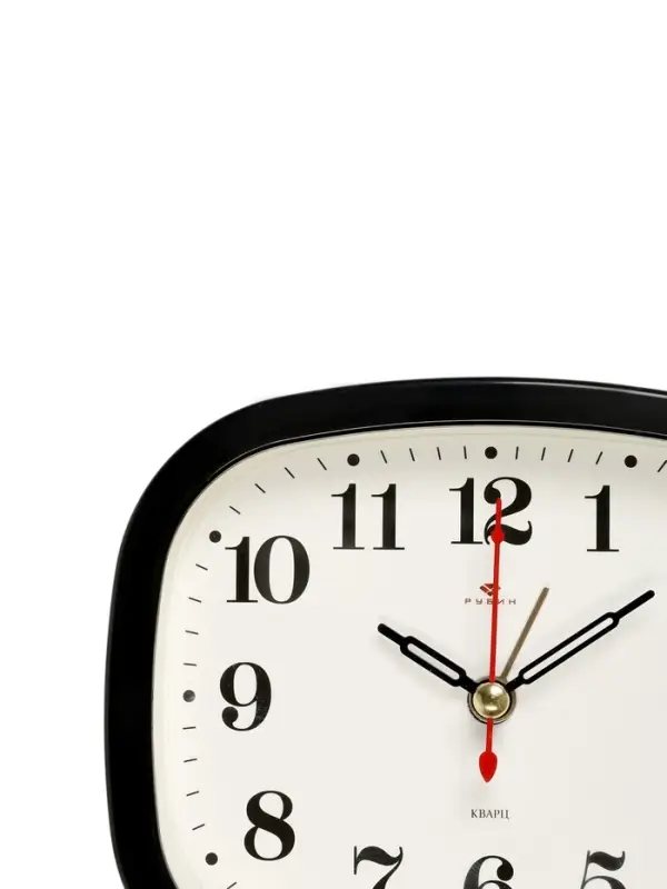 Будильник-часы настольные &laquo;Классика&raquo;, 12.5&times;10.5 см, от батарейки АА, чёрный