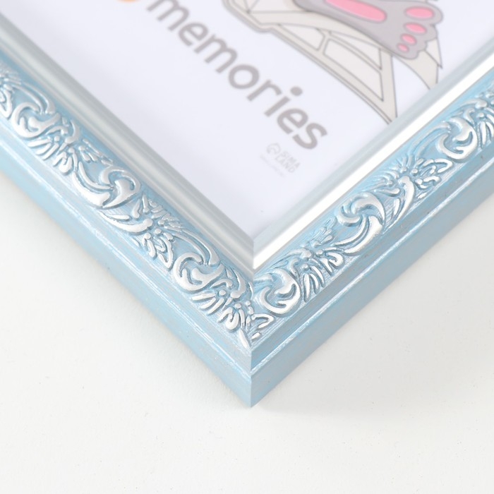 Фоторамка пластик Фоторамка пластик "Винтаж" 10х15 см, голубой