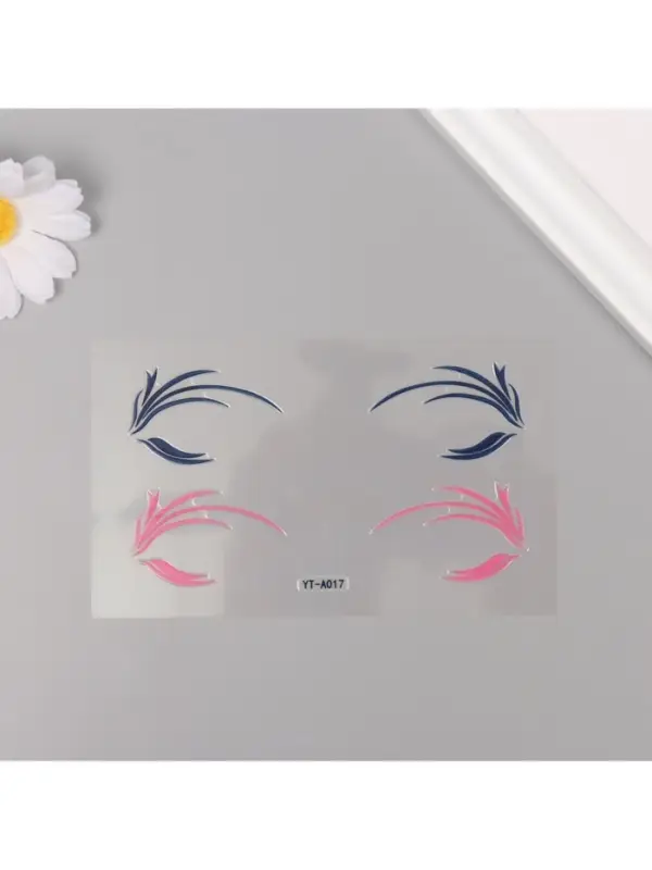 Наклейка на лицо &laquo;Стрелки для глаз. Трава&raquo;, 13&times;13.5 см