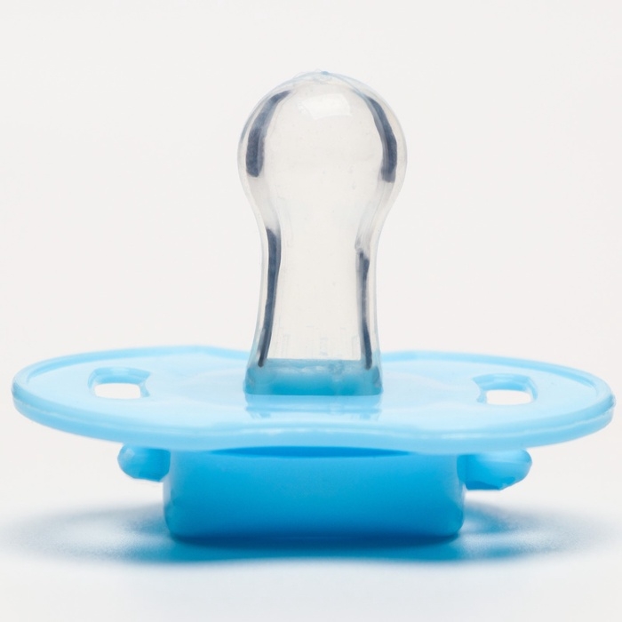 Соска-пустышка классическая, силикон, от 0 мес., с колпачком, цвет голубой
