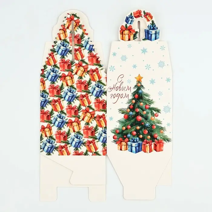 Коробка новогодняя складная «Новогодняя ёлка» 9 х 11 х 9 см Коробка новогодняя складная «Новогодняя ёлка» 9 х 11 х 9 см