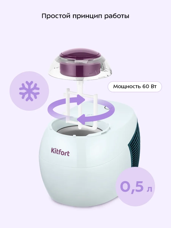 Мороженица электрическая КТ-1842 - 60 Вт Мороженица электрическая КТ-1842 - 60 Вт