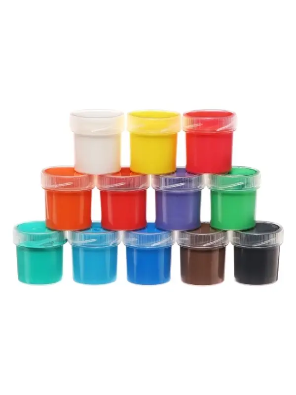 Краска акриловая, набор 12 цветов &times; 20 мл, Calligrata, художественная, морозостойкая, в картонной коробке