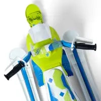 Снегокат Snowpatrol 2, со спинкой, с фонариком, белый, синий, SND4P/3 Nika Kids