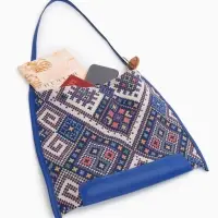 Сумка - шоппер женская на магните, 35&times;6&times;29 см, синяя