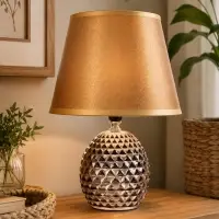 Лампа настольная RISALUX &laquo;Джейн&raquo;, Е14, 40 Вт, коричневая, 22.5&times;22.5&times;31.5 см
