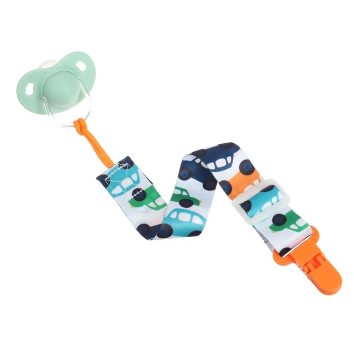 Держатель для соски - пустышки «Машинки», на ленте Держатель для соски - пустышки «Машинки», на ленте