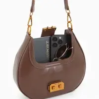 Сумка женская багет TEXTURA на молнии, 24&times;6.5&times;13 см, хаки