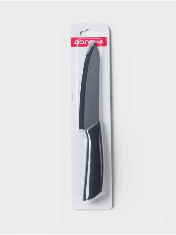 Нож кухонный керамический Black, лезвие 15 см, ручка soft-touch, чёрный