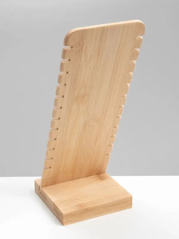 Подставка под цепочки QF, на 12 мест, 10&times;10&times;27 см, бежевая