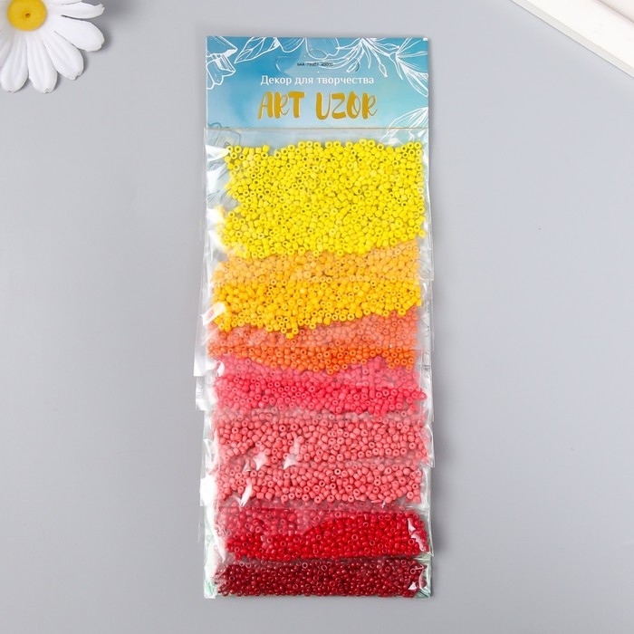 Бисер круглый 12/0  Бисер круглый 12/0 "Оттенки осени" 8 цветов х 10 гр 20х8 см