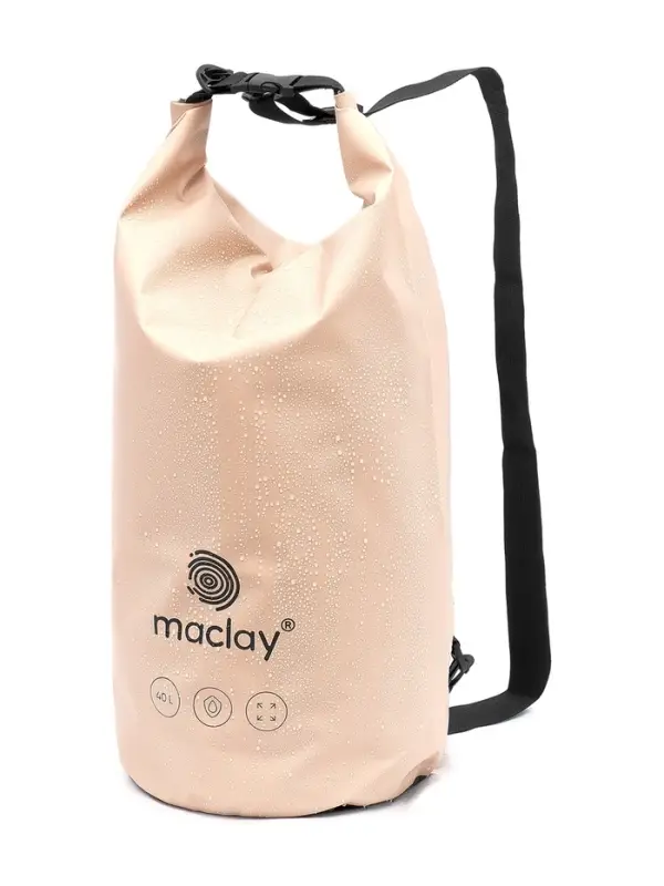 Гермомешок туристический maclay, 40 л, 500D, с лямкой, бежевый