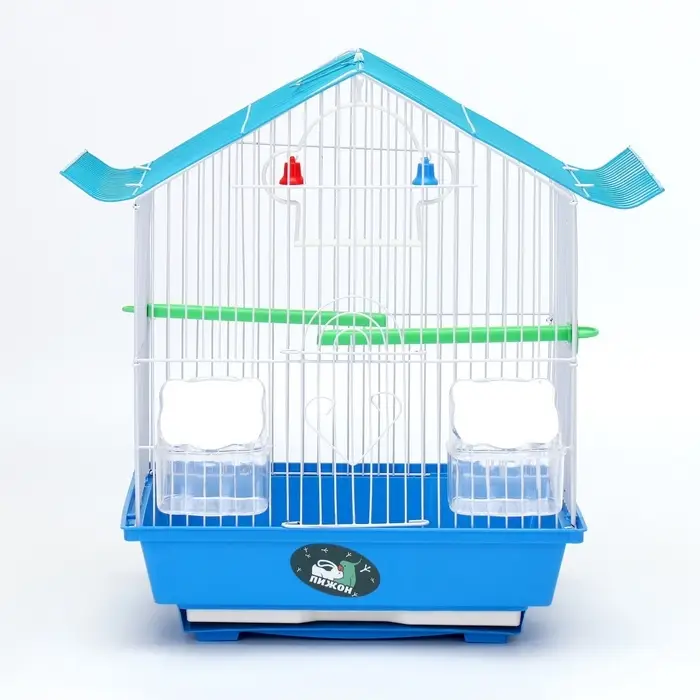 Клетка для птиц укомплектованная Bd-1/1d, 30&times;23&times;39 см, голубая