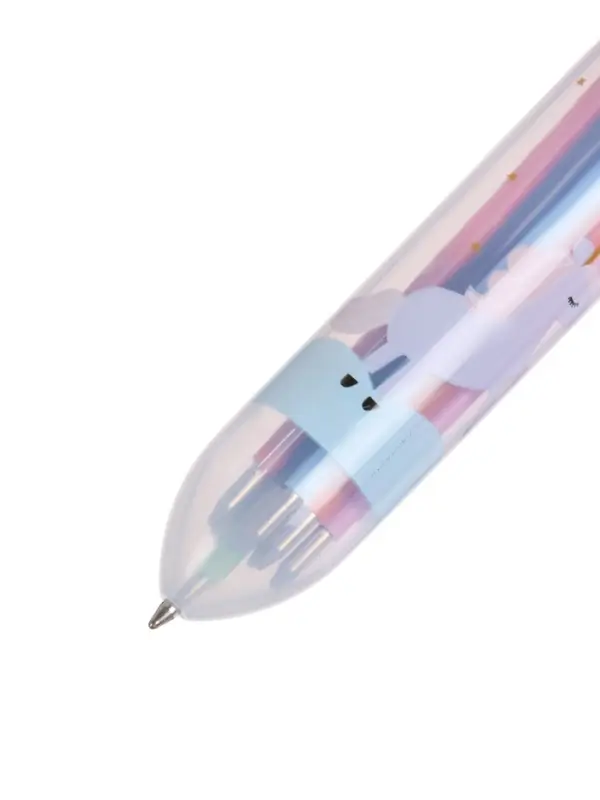 Ручка шариковая автоматическая, 10-ти цветная, Зверушки МИКС