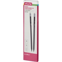 Карандаш чернографитный Attache Economy плаcтик,сласт,HB,черн.корп.,6шт/уп