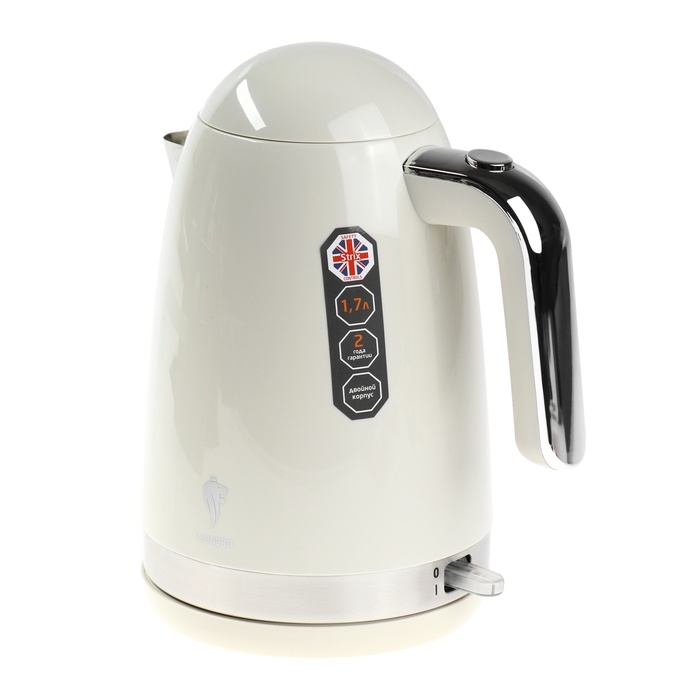 Чайник электрический Leonord LE-1515, пластик, колба металл, 1,7 л, 2200 Вт, бежевый Чайник электрический Leonord LE-1515, пластик, колба металл, 1,7 л, 2200 Вт, бежевый