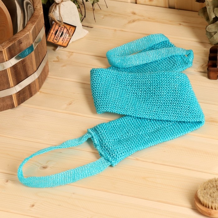 Мочалка банная вязаная Мочалка банная вязаная "Супердлинная", 70х11см, цвет микс
