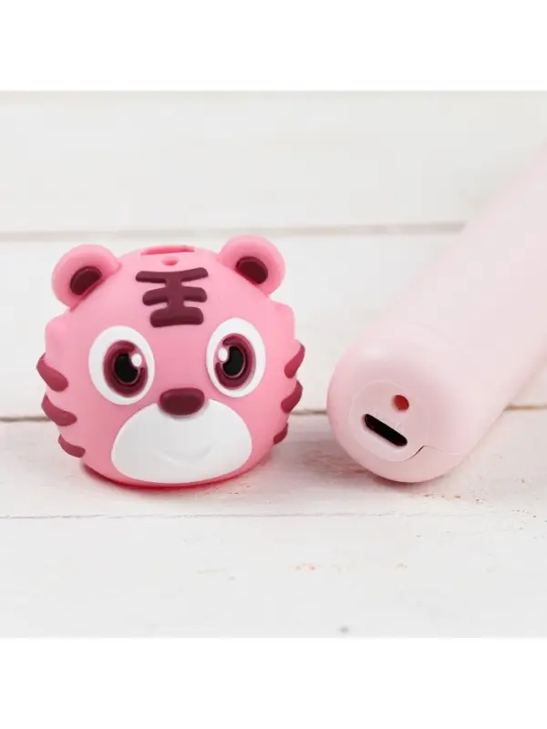 3D ручка Тигрёнок, работа с пластиком PLA, USB кабель питания, розовая