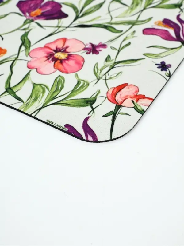 Коврик для сушки посуды впитывающий  Коврик для сушки посуды впитывающий "Цветы", 30 х 40 см