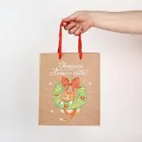 Набор новогодних пакетов &laquo;Новогодний&raquo;, 5 шт., 23&times;27&times;11.5 см