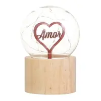 Фигурка световая RISALUX &laquo;Сердечко&raquo;, LED-ночник, 3&times;AG10, шар-8 см, 6.5&times;6.5&times;11.5 см
