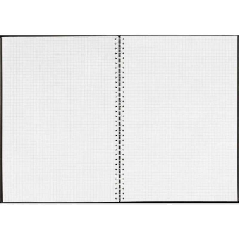 Бизнес-тетрадь А4 120л Attache гребень клетка пластик черн с тиснением