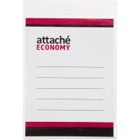 Бейдж Attache Economy 90x60 150мкм,шнурок 45см син, вкладыш 5шт/уп