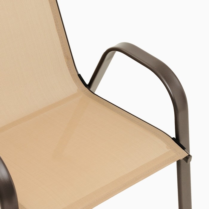 Набор садовой мебели: стол + 2 стула, бежевый, текстилен Набор садовой мебели: стол + 2 стула, бежевый, текстилен