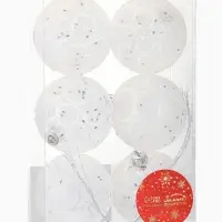 Ёлочные игрушки &laquo;Волшебство&raquo;, шары новогодние, d=6 см, 6 шт., белый