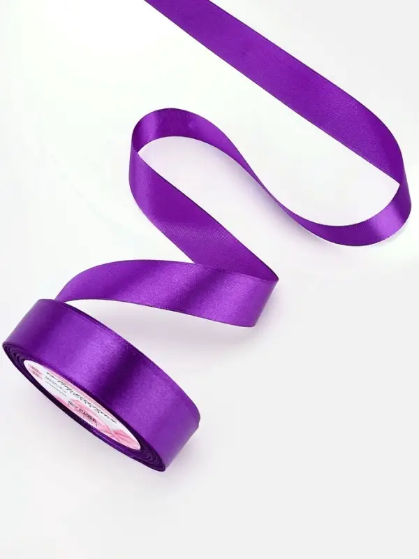 Лента атласная, 25 мм, 23&plusmn;1 м, фиолетовая №34