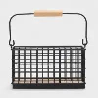 Корзина для мелочей Доляна &laquo;Эстетика&raquo;, 23&times;16&times;12 см, чёрная