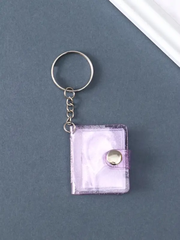 Брелок для ключей на кольце &laquo;Мини-фотоальбом на 16 фото : Прозрачный блеск&raquo;, 3.5&times;2.5 см, МИКС