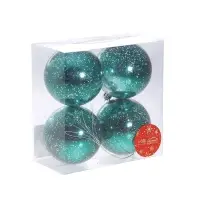 Ёлочные игрушки &laquo;Джейн космос&raquo;, шары новогодние, d=8 см, 4 шт., изумрудный