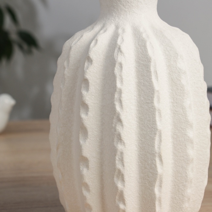 Керамическая ваза декоративная настольная «Себастьян», для цветов, сухоцветов, d-5 см, 20×12 см, белый Керамическая ваза декоративная настольная «Себастьян», для цветов, сухоцветов, d-5 см, 20×12 см, белый