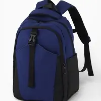 Рюкзак, 27*13*38,5 см, 2 отд 3н/карм, Комби, Водонепрон. дно, синий/черн