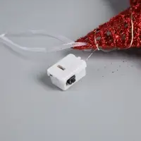 Подвеска световая &laquo;Звезда красная&raquo;, 20&times;20&times;5 см, 10 LED, от батареек AG13&times;3, свечение тёплое белое